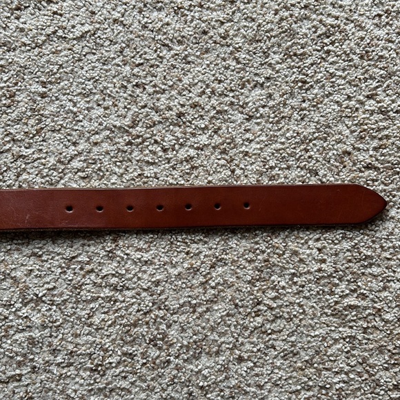 Popov Leather Men’s Brown Handmade Leather Belt 35 - Picture 4 of 9